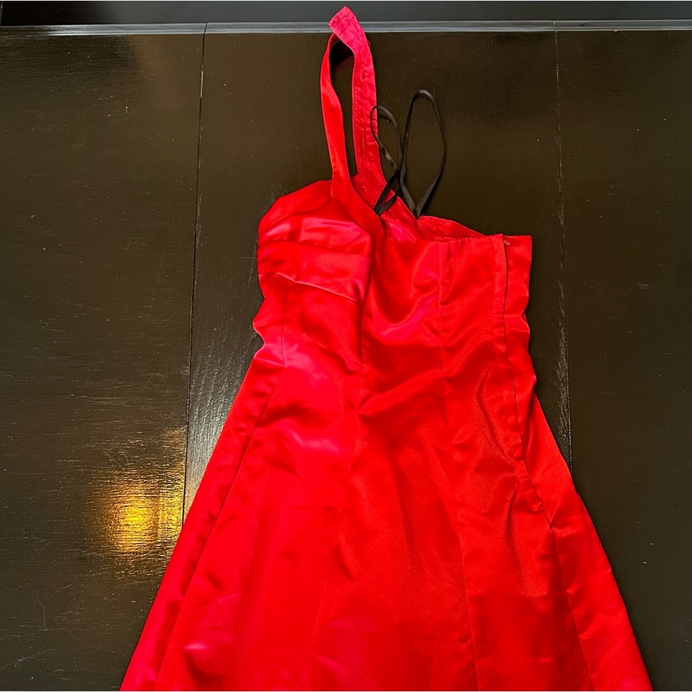 Urban Girl Nites Size 4 Long Red Maxi Dress One Strap Bridesmaid Dress